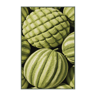 Washable Canary Melon Fruits Area Rug