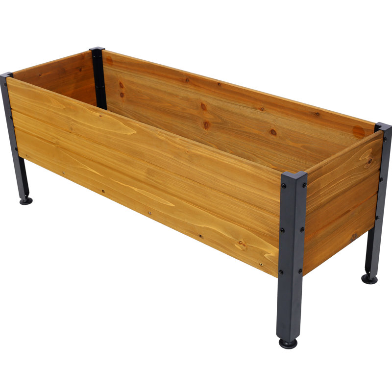 Boîte à fleurs rectangulaire en bois pour les herbes, les légumes et les fleurs