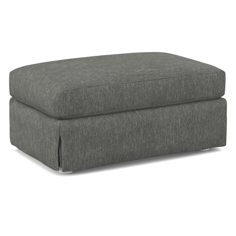 Upholstered Ottoman, White, 61597-75
