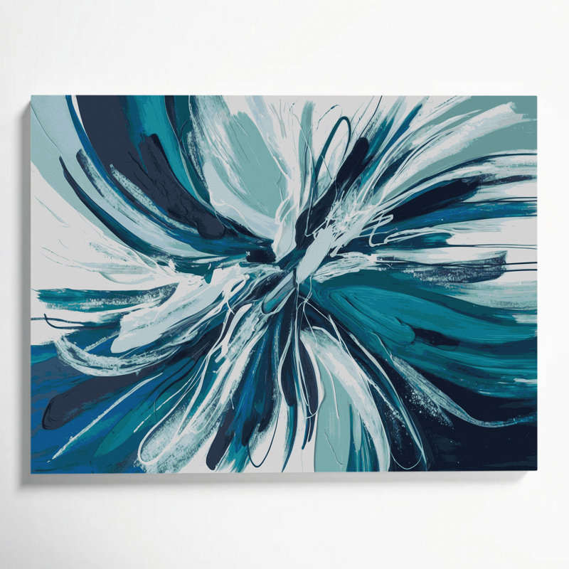 «Lyrical Abstraction 16», art mural sur toile grise, H 11 po x l 14 po