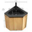Meuble-lavabo de salle de bain 30 po, armoire de rangement flottante triangulaire murale en contreplaqué avec lavabo intégré en résine à une porte, convient au coin, pré-assemblé