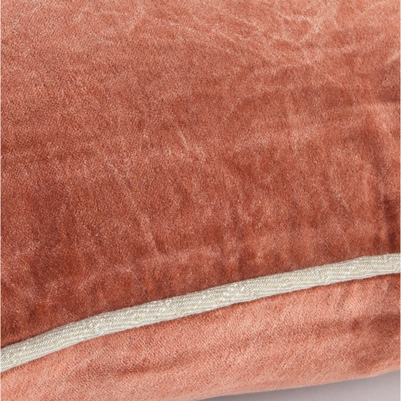 Housse et insert en velours Goodall, Carré 18 po, Terracotta