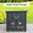 160 Gallon Outdoor Storage Deck Box Waterproof, Large Patio Storage Bin For Outside Cushions, Throw Pillows, Garden Tools, Lockable (Dark Gray)-129744098