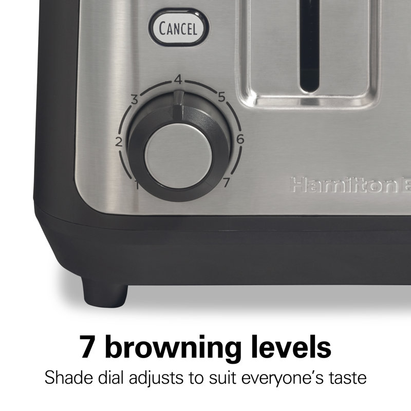 Matte Black and Stainless Steel 2-Slice Long Slot Toaster