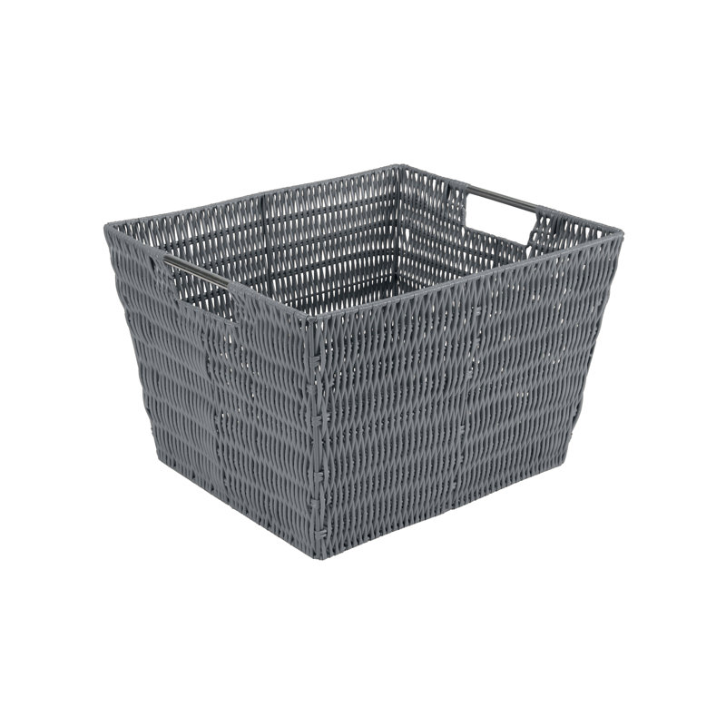 Simplify Plastic Box, Gray, 10" H x 13" W x 15" D