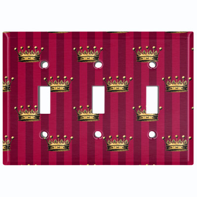 No Subject 3 - Gang Toggle Light Switch Standard Wall Plate