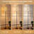 PeeNoke 68.5" Standing Floor Lamp Geometric Brown Beige Diamond Shapes Dot Details Dimmable Metal Pole Lamp with Linen Lampshade LED Bulb Included
