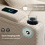 Canapé modulaire en L 104 po convertible gris en velours côtelé, canapé d'angle avec rangement pour accoudoirs, porte-gobelets et chargeur USB, coin irrégulier, canapé modulaire surdimensionné et confortable pour le salon et l’appartement-105171079