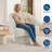 Modern Swivel Barrel Accent Chair, 360° Upholstered Armchair with Striped Backrest & Plush Padding-2108596012