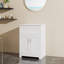 Meuble-lavabo de salle de bain spacieux et élégant en MDF blanc avec évier pour maisons modernes