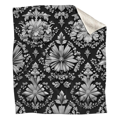 Floral Damask Pattern Blankets
