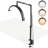 Nail Desk Light 20 W Clip on Half Moon Lash Light with Phone Holder Arched LED