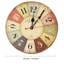 Horloge murale décorative de 30 cm (12 pouces) de style rétro coloré, silencieux, à quartz (#1)