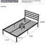 Structure de lit simple en métal, 13,1 po, en acier allié solide, facile à assembler, stable et silencieuse, idéale pour la chambre à coucher