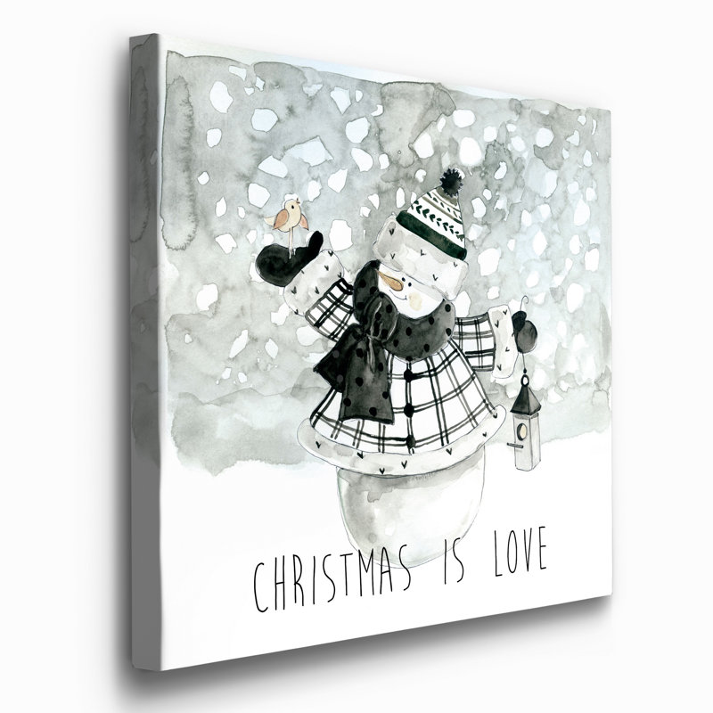 «Christmas Is Love», reproduction d'art sur toile tendue, H 16 po x l 16 po x P 1 po
