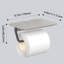 Porte-papier hygiénique avec tablette FIESONO, porte-papier hygiénique en acier inoxydable, fixation murale avec vis / adhésif pour le rangement de la salle de bain