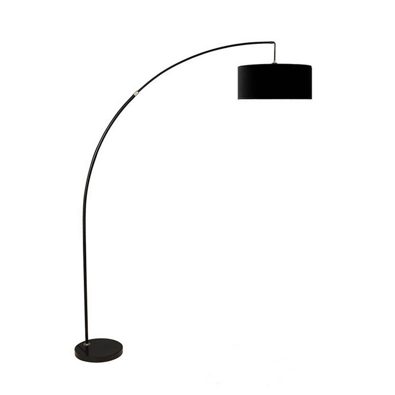 Tynise 86'' Arched Floor Lamp, Black, Black