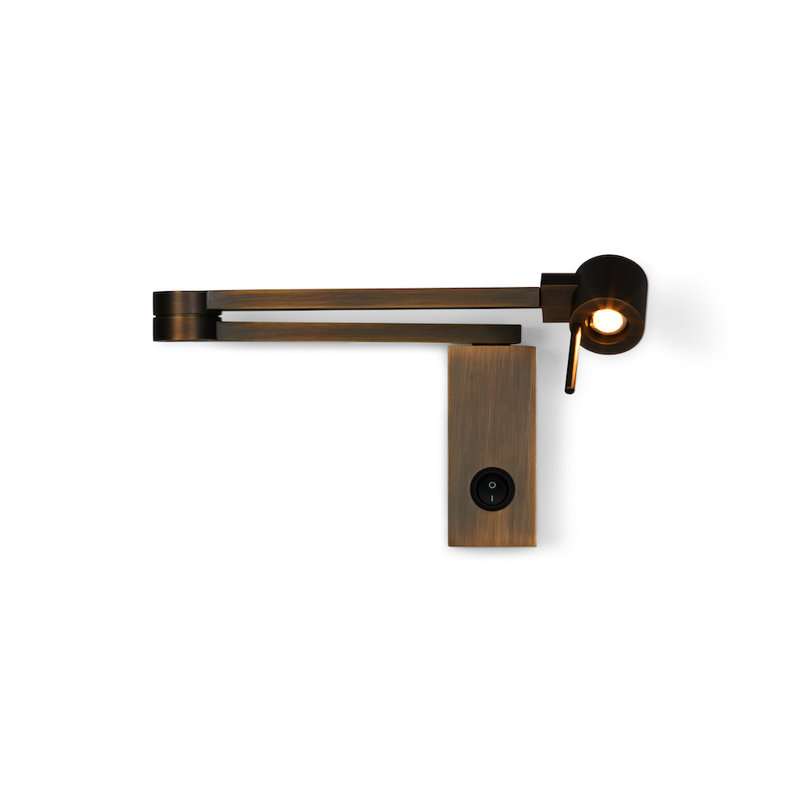 Manhattan 1-Light Swing Arm Sconce, Satin Bronze, Yes