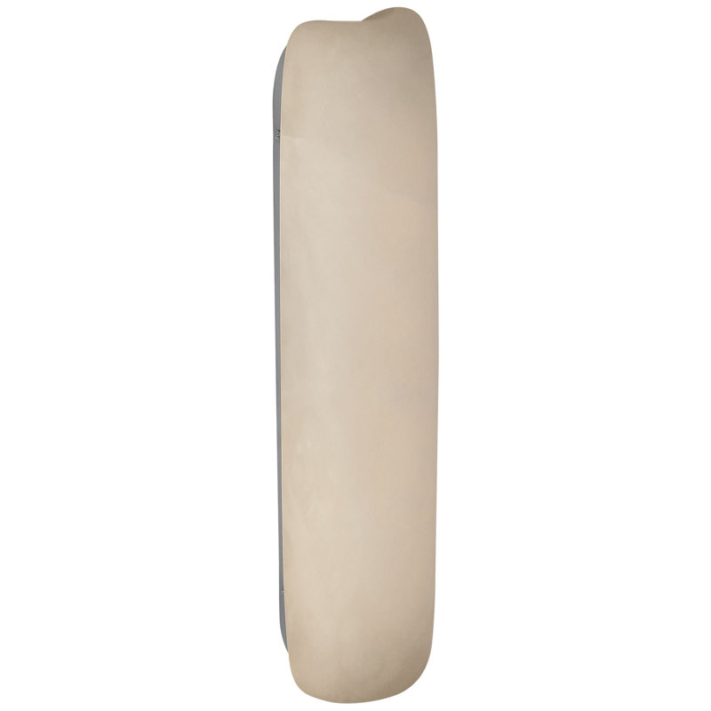 Kelly Wearstler Formosa 26" Linear Sconce, 19.75" H x 4.75" W x 3.25" D, Alabaster/Polished Nickel, 1400 W