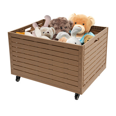 Foldable Rolling Crate With Wheels Foldable Storage Bin