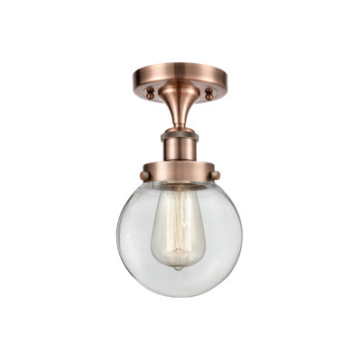 Georffrey Glass Semi Flush Mount
