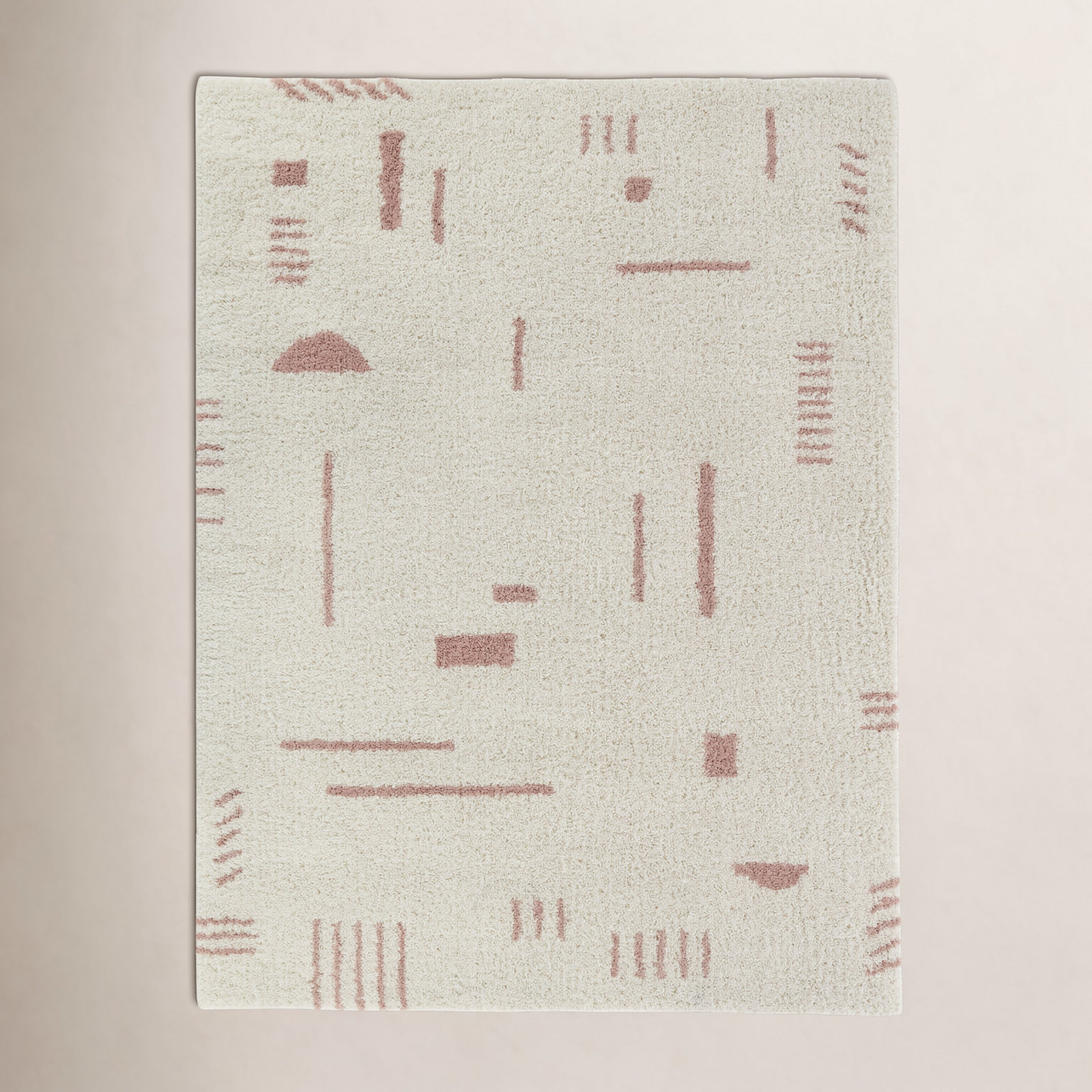 Morin Geometric Shag Rug, Rectangle 5'3" x 7'