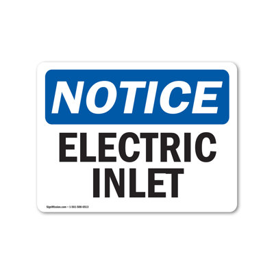 Electric Inlet Decal 5" X 3.5"
