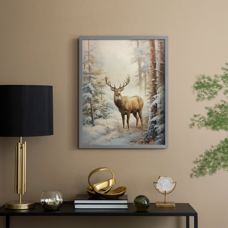 «Christmas Holiday Art DCL XXX», reproduction d'art encadrée - bois massif, Gris
