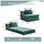 Evergreen 39.37" W x 39.37" D x 24.8" H Chenille Convertible Floor Sofa Bed-129391167