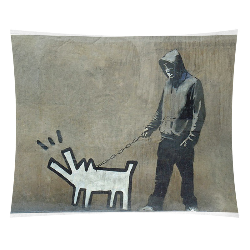Tapisserie pour chien en polyester keith haring, H 51 po x l 60 po P 1 po