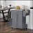 Rolling Kitchen Island with Stainless Steel Top, Drawer, Towel and Spice Racks for Enhanced Utility and Storage-207525746