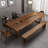Nut-brown Rectangular Solid Wood desk-964761094