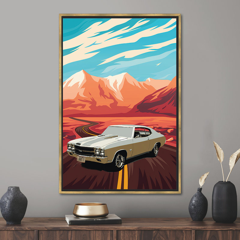 1 Piece Wall Art on Canvas, 35 cm H x 25 cm W, Framed Print without Mat, Gold