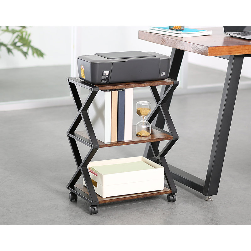 Étagère de rangement en bois / métal pour bureau à 3 niveaux FITUEYES