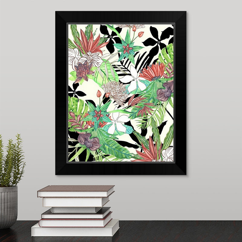 Novogratz’botanic abondance ii', reproduction d’art encadrée, H 18 po x l 15 po x P 1 po, Cadre noir