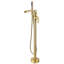 Robinet de baignoire autoportant moderne 37,48 "avec douche à main, robinet de baignoire fixé au sol-129414751