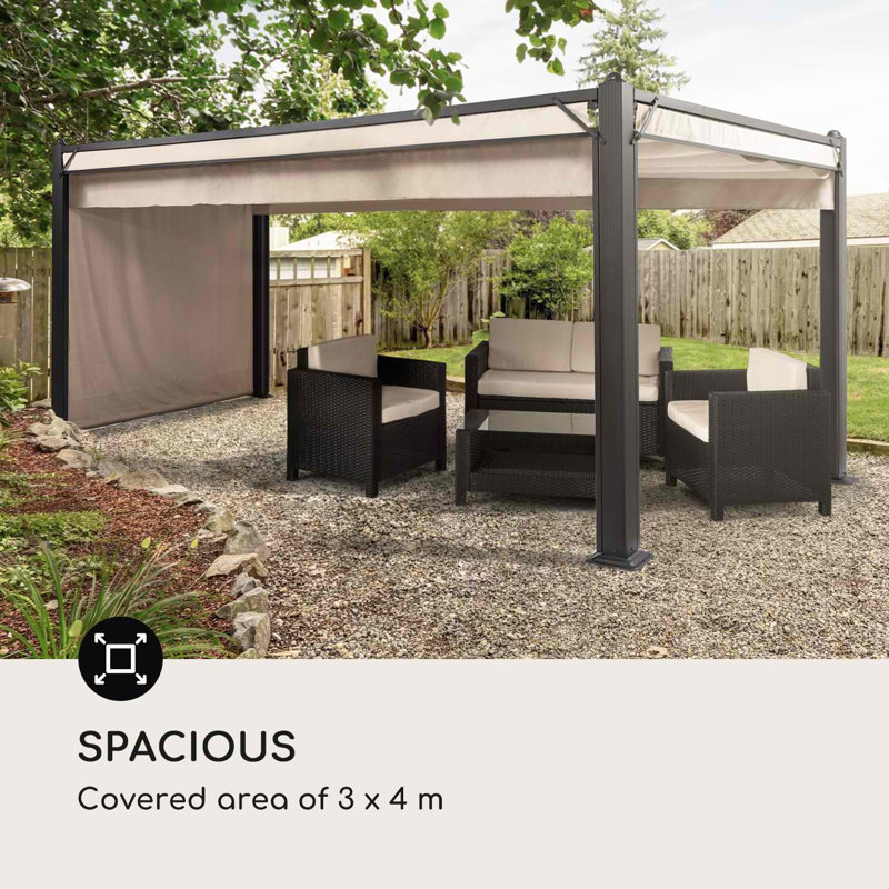 Pantheon Cortina Aluminium Patio Gazebo, Beige