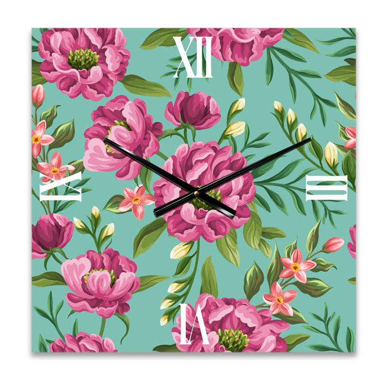 Horloge murale fuchia, null
