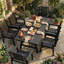 Table de salle à manger d'extérieur pour 4-6, table de jardin en PEHD de 66,9 po-349844967