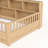 Kids Wooden Floor Bed with Fence-Style Guardrails and Built-In Bookcase Storage-1457954940-1457954931