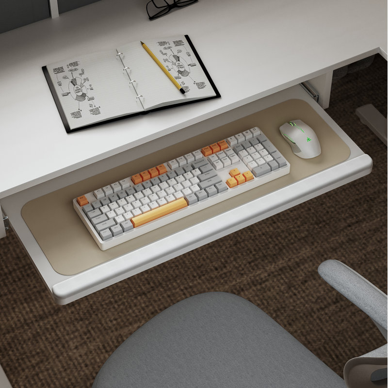 63" Height Adjustable L Shaped Standing Desk with 2 Drawers and Keyboard Tray, Electric Sit to Stand Home Office Comupter Table, Ergonomic Corner Gaming Desk, White