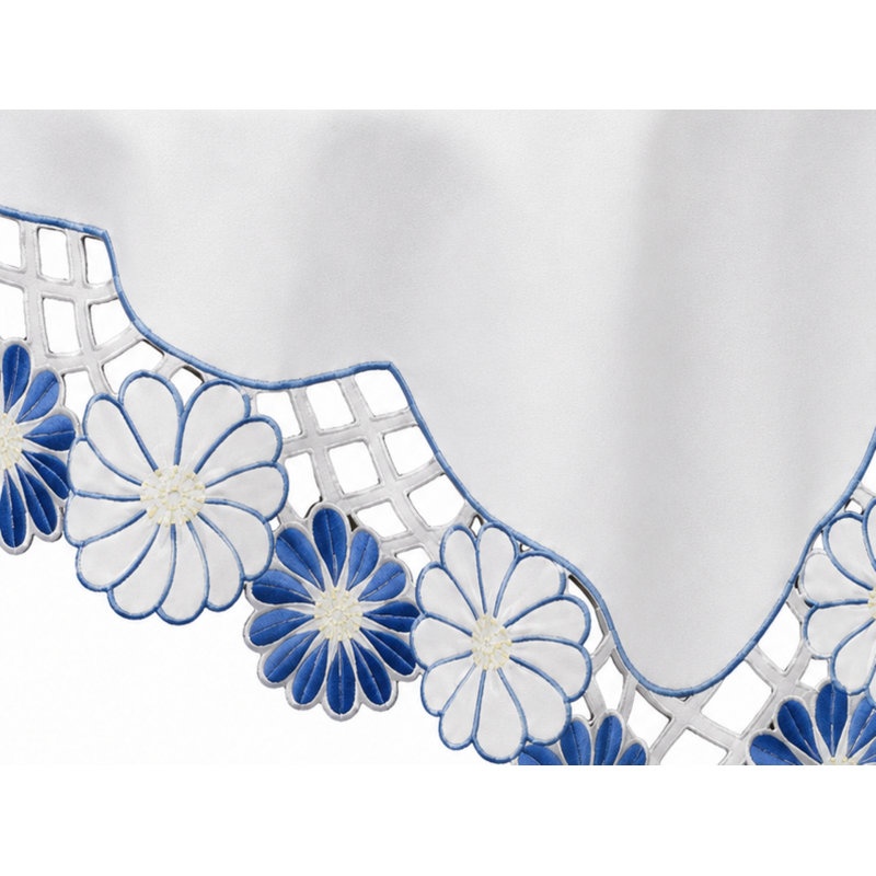Surmatelas de table à fleurs brodées Weidler, Bleu
