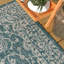 Tapis d'intérieur / extérieur tissé texturé sarcelle / gris Haupt-903581475