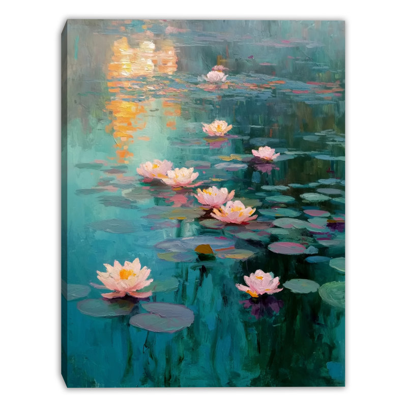 Art mural sur toile tendue Golden Lily, H 40 po x l 30 po x P 1,5 po