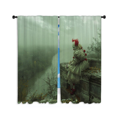 Paire de rideaux obscurcissant en polyester Nargiz