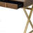 Walnut & Gold Finish Vanity Desk W/Mirror & Jewelry Tray