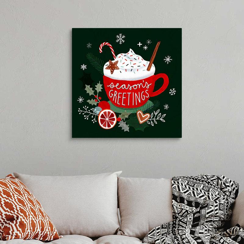 «Christmas Comforts I» par Victoria Borges - reproduction d'art textuel sur toile, H 30 po x l 30 po x P 1,25 po