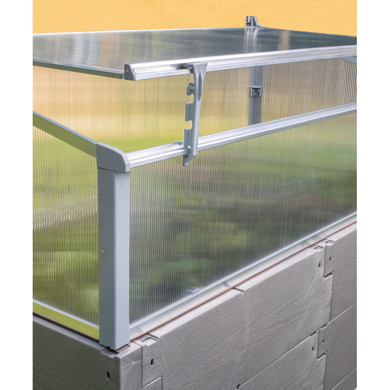 Nordic Gray Polycarbonate Raised Bed Greenhouse Planter