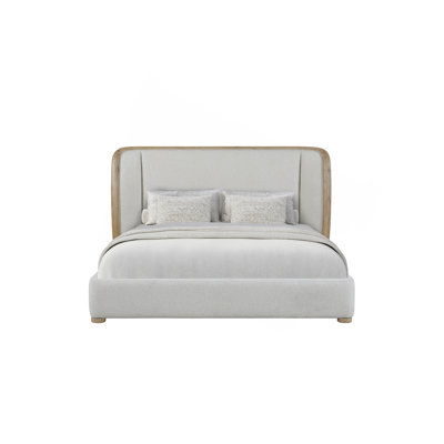 Upholstered Bed With English Knotty  Style