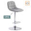 Towles Swivel Upholstered and Faux Leather Adjustable Height Bar Stool with Steel Frame